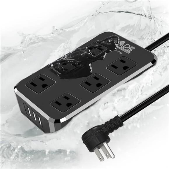 Outdoor Power Strip Weatherproof, Waterproof Surge Protector with 6 Wide - Picture 8 of 14